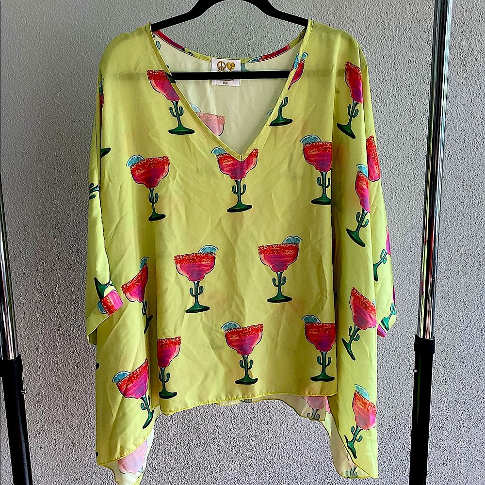 cute blouse with cactus margaritas 🌵